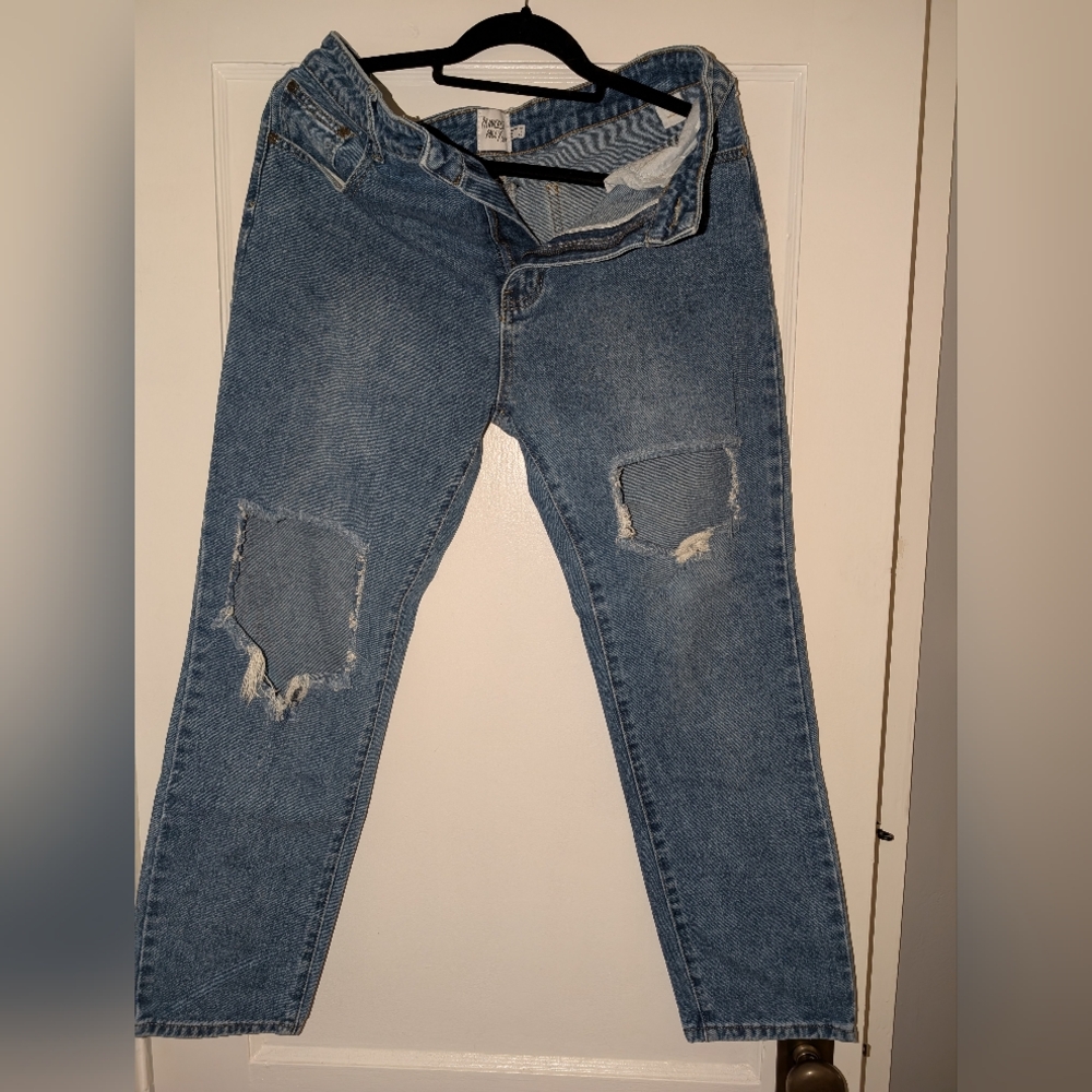 Princess Polly Blue Distressed Skinny Jeans